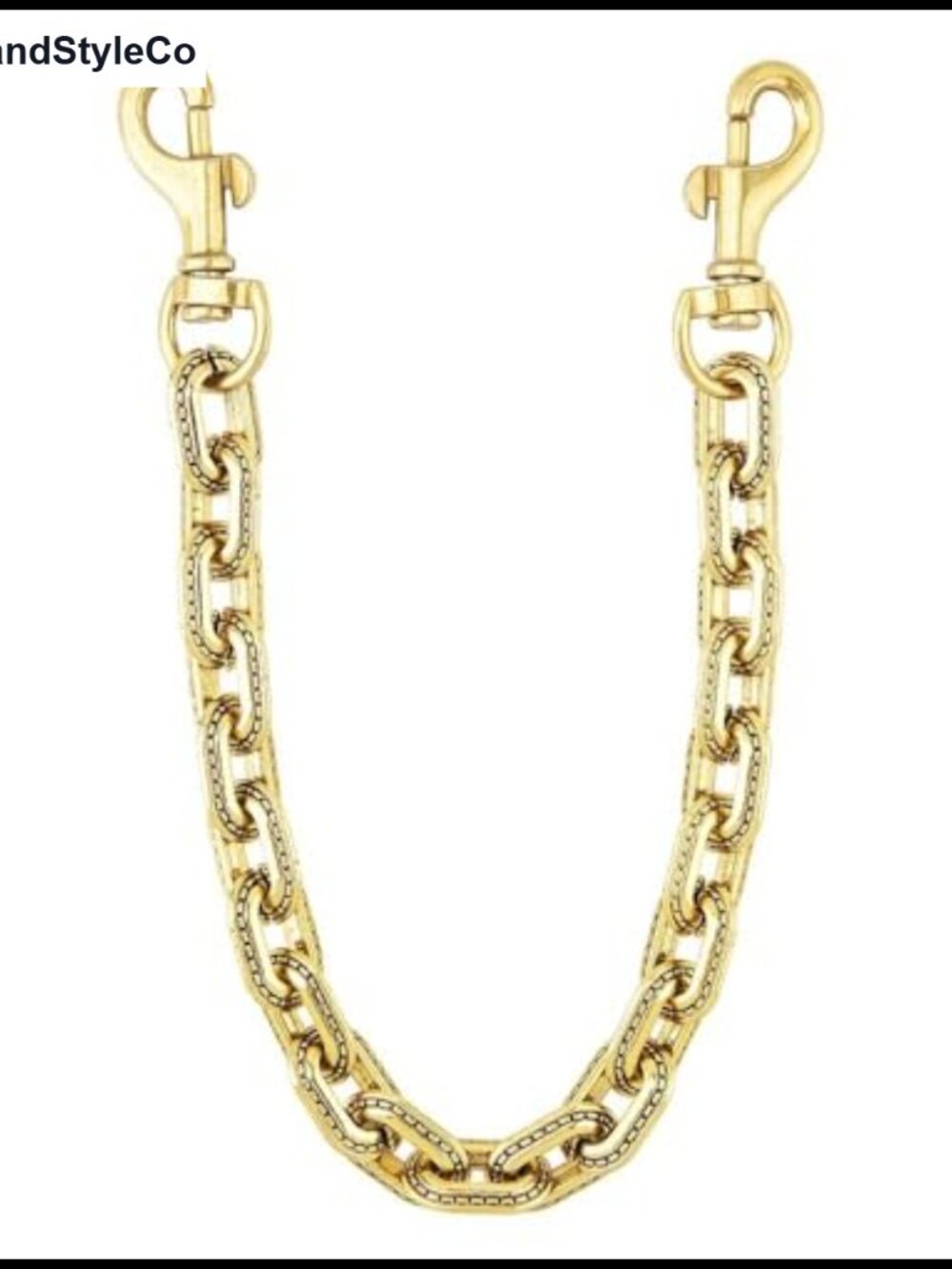 Vintage Gold Plated Chain Bag Charm Keychain Purse Extender